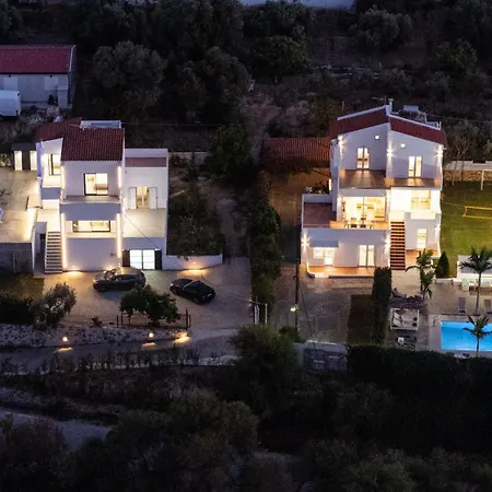 Montis Villa Sea View Heated Pool Daratsos Exterior photo