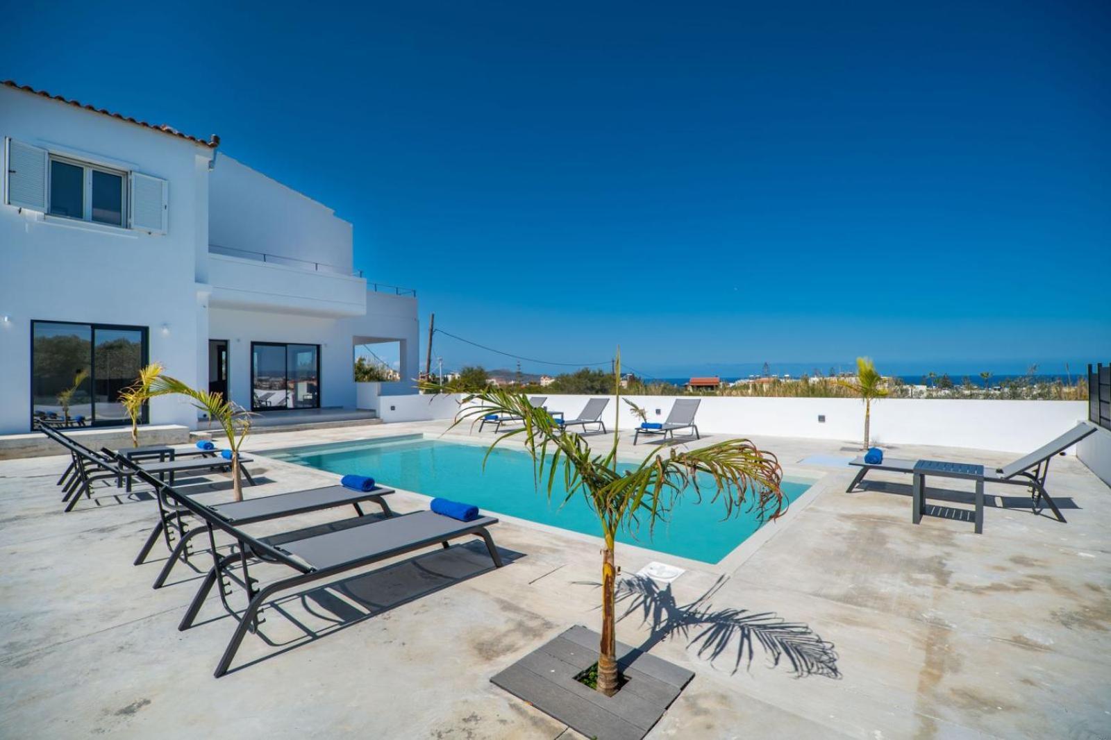 Montis Sea View Heated Pool Villa Daratsos